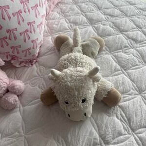 cream bull warmie plush stuffed animal